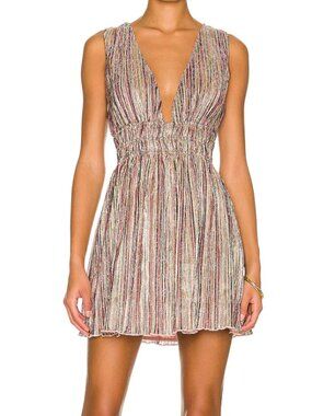 House of Harlow 1960 Metallic Multicolor Mini Dress